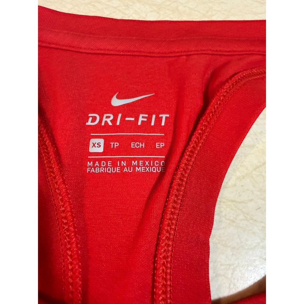 Nike Dri-FIT Softball Racerback Tank Top Red Womens XS - Picture 2 of 4